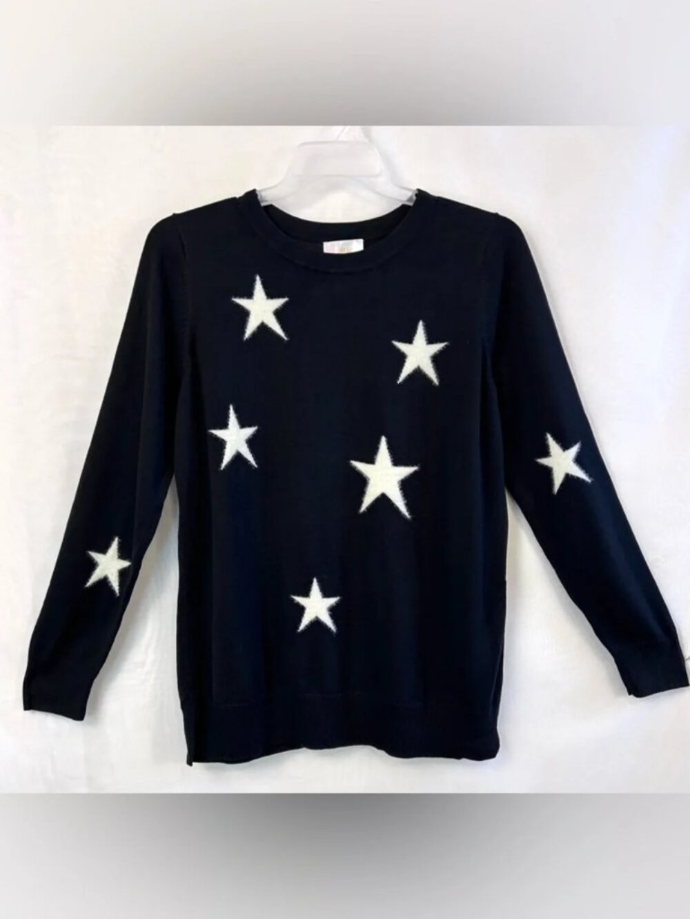 New Belle by Kim Gravel Women’s Star Power Black Sweater Size Medium